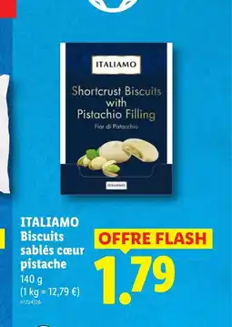 Lidl ITALIAMO Biscuits sablés cœur pistache offre