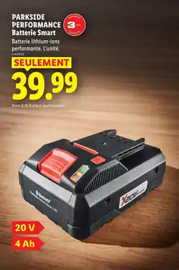 Lidl PARKSIDE PERFORMANCE 3 Batterie Smart offre