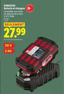 Lidl PARKSIDE Batterie et chargeur offre