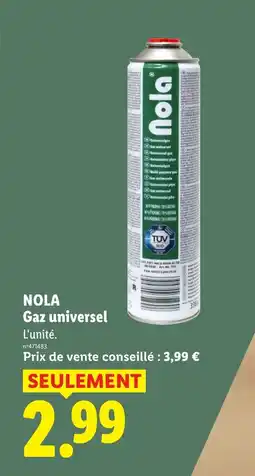 Lidl NOLA Gaz universel offre
