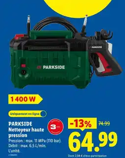 Lidl PARKSIDE Nettoyeur haute pression offre