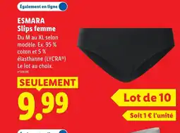 Lidl ESMARA Slips femme offre