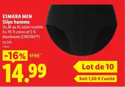 Lidl ESMARA MEN Slips homme offre