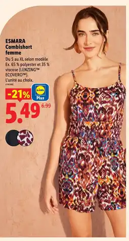 Lidl ESMARA Combishort femme offre