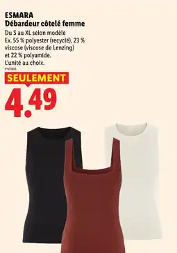 Lidl ESMARA Débardeur côtelé femme offre