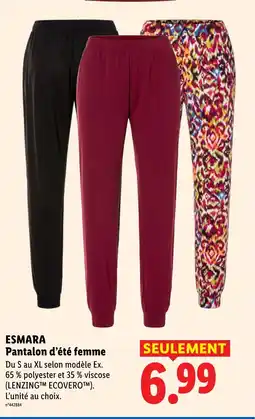 Lidl ESMARA Pantalon d'été femme offre