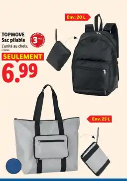 Lidl TOPMOVE Sac pliable offre