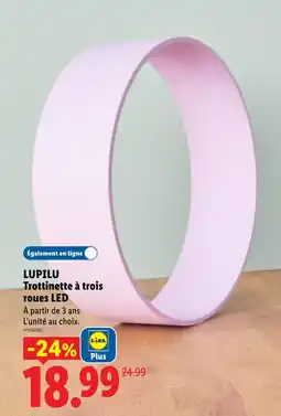 Lidl LUPILU Trottinette à trois roues LED offre