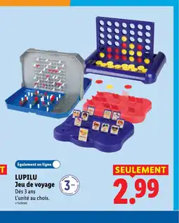 Lidl LUPILU Jeu de voyage offre