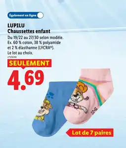 Lidl LUPILU Chaussettes enfant offre