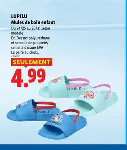 Lidl LUPILU Mules de bain enfant offre