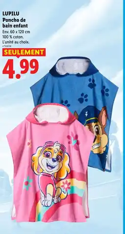Lidl LUPILU Poncho de bain enfant offre