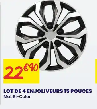 Lot de 4 enjoliveurs 15 pouces