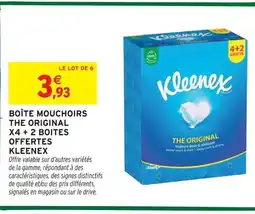 Intermarché Kleenex boîte mouchoirs the original x4 + 2 boites offertes offre