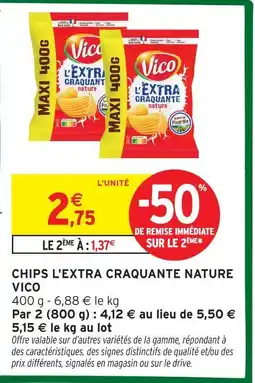 Intermarché Vico chips l'extra craquante nature offre