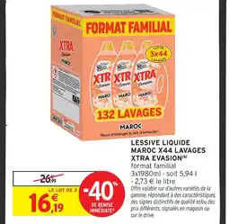 Intermarché Xtra evasion lessive liquide maroc x44 lavages offre