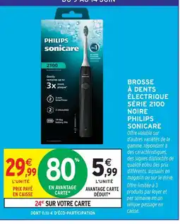 Intermarché Philips brosse à dents électrique érie 2100 noire offre
