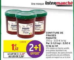 Intermarché Paquito confiture extra fraises offre