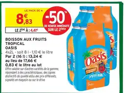 Intermarché Oasis boisson aux fruits tropical offre