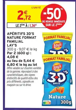 Intermarché Lay's apéritifs 3d's nature format familial offre