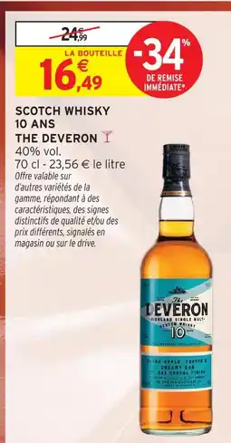 Intermarché The deveron scotch whisky 10 ans offre