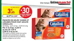 Intermarché Canaillou émincés en gelée viande et légumes pour chat adulte offre