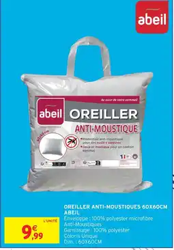 Intermarché Abeil oreiller anti-moustiques 60x60cm offre