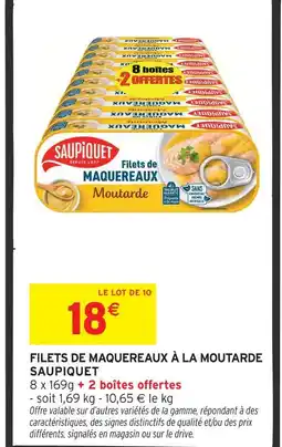 Intermarché Saupiquet filets de maquereaux à la moutarde offre