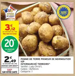 Intermarché Intermarché terroirs pomme de terre primeur de noirmoutier igp offre