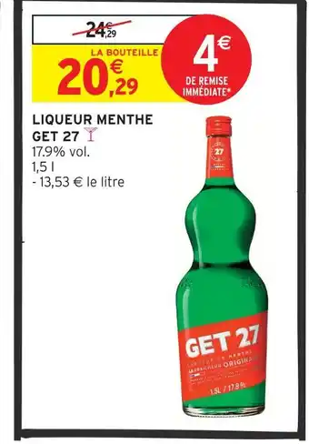 Get 27 liqueur menthe