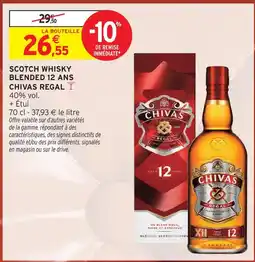 Intermarché Chivas regal scotch whisky blended 12 ans offre