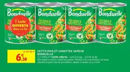 Intermarché Bonduelle petits pois et carottes vapeur offre