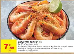 Intermarché Crevettes cuites offre