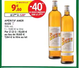 Intermarché Suze apéritif amer suze offre
