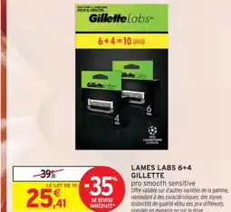 Intermarché Gillette lames labs 6+4 offre