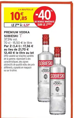 Intermarché Sobieski premium vodka offre