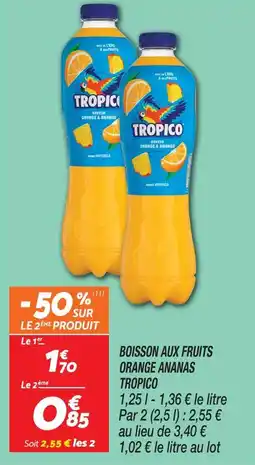 Netto Tropico boisson aux fruits orange ananas offre