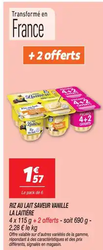 Netto La laitière riz au lait saveur vanille offre