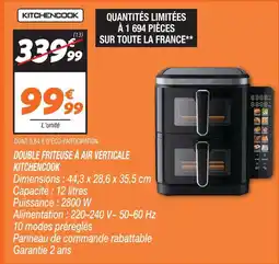 Netto Kitchencook double friteuse à air verticale offre