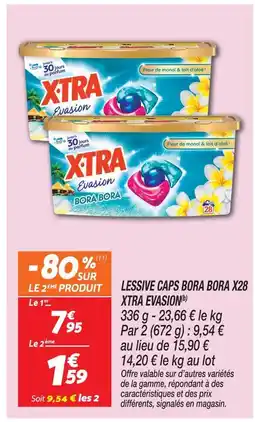 Netto Xtra lessive caps bora bora x28 evasion(b) offre