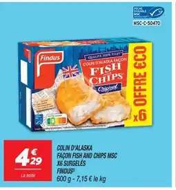 Netto Findus colin d'alaska façon fish and chips msc offre