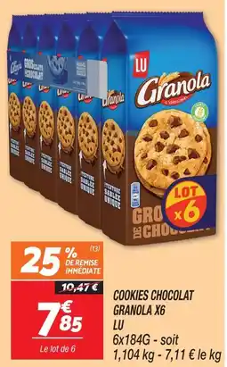 Netto Lu cookies chocolat granola x6 offre