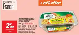 Netto Pierre martinet mon taboulé au poulet offre