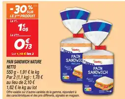 Netto Netto pain sandwich nature offre
