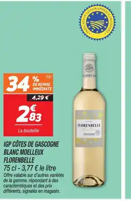 Netto Florenbelle igp côtes de gascogne blanc moelleux offre