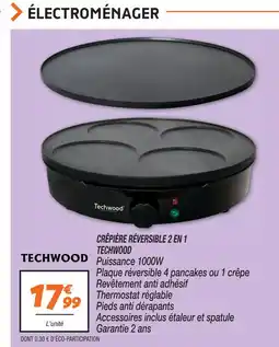 Netto Techwood crêpière réversible 2 en 1 offre