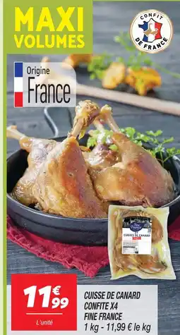 Netto Fine france cuisses de canard confites x4 offre