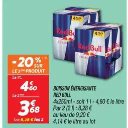 Netto Red bull boisson énergisante offre