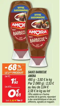 Netto Amora sauce barbecue offre