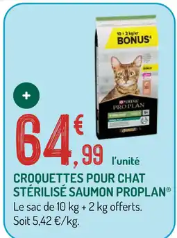Botanic Proplan croquettes pour chat stérilisé saumon offre